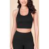 imageODODOS ODLEX Halter Sports Bra for Women Padded Wirefree Y Racerback Workout Yoga BraBlack