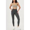 imageODODOS ODLIFT 20 Compression Leggings with Pockets for Women 25quot High Waist 78 Workout Running Yoga PantsCharcoal