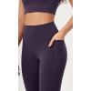 imageODODOS ODLIFT 20 Compression Leggings with Pockets for Women 25quot High Waist 78 Workout Running Yoga PantsDark Purple