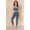 imageODODOS Racerback Sports Bra for Women Non Padded Double Layer Yoga Tank Workout Crop TopsBlackink Blue