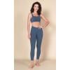 imageODODOS Square Neck Sports Bra for Women Wirefree Non Padded Yoga Tank Workout Crop TopsInk Blue