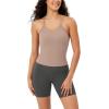 imageODODOS Womens Crop Seamless RibKnit Camisole Strappy Racerback Cropped Tank TopsBark
