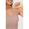 imageODODOS Womens Crop Seamless RibKnit Camisole Strappy Racerback Cropped Tank TopsBark