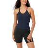 imageODODOS Womens Crop Seamless RibKnit Camisole Strappy Racerback Cropped Tank TopsNavy