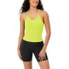 imageODODOS Womens Crop Seamless RibKnit Camisole Strappy Racerback Cropped Tank TopsNeon Green