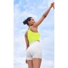 imageODODOS Womens Crop Seamless RibKnit Camisole Strappy Racerback Cropped Tank TopsNeon Green