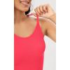 imageODODOS Womens Crop Seamless RibKnit Camisole Strappy Racerback Cropped Tank TopsNeon Pink