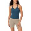 imageODODOS Womens Crop Seamless RibKnit Camisole Strappy Racerback Cropped Tank TopsOcean