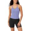 imageODODOS Womens Crop Seamless RibKnit Camisole Strappy Racerback Cropped Tank TopsPurple