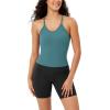imageODODOS Womens Crop Seamless RibKnit Camisole Strappy Racerback Cropped Tank TopsSky Blue