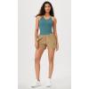 imageODODOS Womens Crop Seamless RibKnit Camisole Strappy Racerback Cropped Tank TopsSky Blue