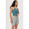 imageODODOS Womens Crop Seamless RibKnit Camisole Strappy Racerback Cropped Tank TopsSky Blue