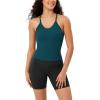 imageODODOS Womens Crop Seamless RibKnit Camisole Strappy Racerback Cropped Tank TopsTeal