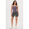 imageODODOS Womens Crop Seamless RibKnit Camisole Strappy Racerback Cropped Tank TopsViolet