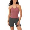 imageODODOS Womens Crop Seamless RibKnit Camisole Strappy Racerback Cropped Tank TopsWatermelon