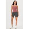 imageODODOS Womens Crop Seamless RibKnit Camisole Strappy Racerback Cropped Tank TopsWatermelon