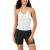 imageODODOS Womens Crop Seamless RibKnit Camisole Strappy Racerback Cropped Tank TopsWhite