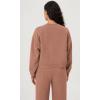 imageODODOS Womens Fleece Lined Oversized Cropped Sweatshirts Long Sleeve Crew Neck Pullover Crop TopMuted Clay