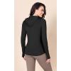 imageODODOS Womens UPF 50 Sun Protection Hoodie with Pockets Thumb Holes SPF Lightweight Long Sleeve Full Zip JacketBlack