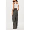 imageODODOS Womens Wide Leg Pants with Pockets Crinkle Comfy High Waist PullOn Lounge Casual PantsCharcoal