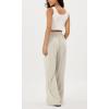 imageODODOS Womens Wide Leg Pants with Pockets Crinkle Comfy High Waist PullOn Lounge Casual PantsVaporous Gray