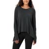 imageODODOS Long Sleeve Tee for Women with Thumb Hole Modal Soft Athletic Gym Workout Tops Yoga ShirtsBlackwashed
