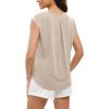 imageODODOS Modal Soft Sleeveless Shirts for Women Crew Neck Yoga Tee Summer Flowy Workout Tank TopsAbalone