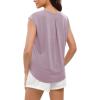 imageODODOS Modal Soft Sleeveless Shirts for Women Crew Neck Yoga Tee Summer Flowy Workout Tank TopsLavender
