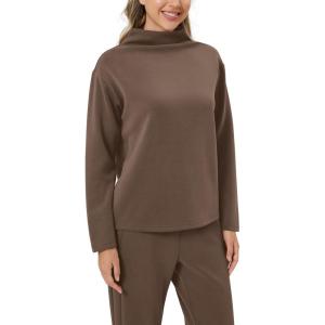 imageODODOS Womens Modal Soft Mock Neck Pullover Long Sleeve SweatShirts Relaxed Casual TopsNutria