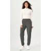 imageODODOS Cargo Jogger Pants for Women Purevibe Cotton Mid Waist Track Cuff Lounge Sweatpant with PocketsCharcoal