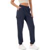 imageODODOS Cargo Jogger Pants for Women Purevibe Cotton Mid Waist Track Cuff Lounge Sweatpant with PocketsDeep Navy