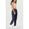 imageODODOS Cargo Jogger Pants for Women Purevibe Cotton Mid Waist Track Cuff Lounge Sweatpant with PocketsDeep Navy