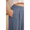 imageODODOS Drapey Soft Wide Leg Pants for Women High Waist Casual Relaxed Lounge Pants with Pockets29 InseamBijou Blue