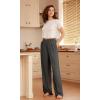 imageODODOS Drapey Soft Wide Leg Pants for Women High Waist Casual Relaxed Lounge Pants with Pockets29 InseamCharcoal