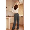 imageODODOS Drapey Soft Wide Leg Pants for Women High Waist Casual Relaxed Lounge Pants with Pockets29 InseamCharcoal
