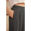 imageODODOS Drapey Soft Wide Leg Pants for Women High Waist Casual Relaxed Lounge Pants with Pockets29 InseamCharcoal