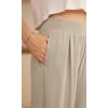 imageODODOS Drapey Soft Wide Leg Pants for Women High Waist Casual Relaxed Lounge Pants with Pockets29 InseamGray Apricot