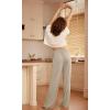 imageODODOS Drapey Soft Wide Leg Pants for Women High Waist Casual Relaxed Lounge Pants with Pockets29 InseamGray Apricot