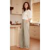 imageODODOS Drapey Soft Wide Leg Pants for Women High Waist Casual Relaxed Lounge Pants with Pockets29 InseamGray Apricot