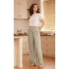 imageODODOS Drapey Soft Wide Leg Pants for Women High Waist Casual Relaxed Lounge Pants with Pockets29 InseamGray Apricot
