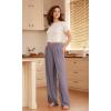 imageODODOS Drapey Soft Wide Leg Pants for Women High Waist Casual Relaxed Lounge Pants with Pockets29 InseamTaro Purple