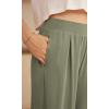 imageODODOS Drapey Soft Wide Leg Pants for Women High Waist Casual Relaxed Lounge Pants with Pockets29 InseamVetiver