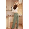 imageODODOS Drapey Soft Wide Leg Pants for Women High Waist Casual Relaxed Lounge Pants with Pockets29 InseamVetiver