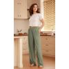 imageODODOS Drapey Soft Wide Leg Pants for Women High Waist Casual Relaxed Lounge Pants with Pockets29 InseamVetiver