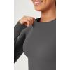 imageODODOS Lightweight Soft Long Sleeve Tee for Women Crew Neck Tops Slim Fit TShirtsCharcoal