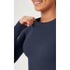 imageODODOS Lightweight Soft Long Sleeve Tee for Women Crew Neck Tops Slim Fit TShirtsNavy