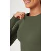 imageODODOS Lightweight Soft Long Sleeve Tee for Women Crew Neck Tops Slim Fit TShirtsOlive Green