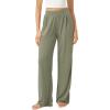 imageODODOS Drapey Soft Wide Leg Pants for Women High Waist Casual Relaxed Lounge Pants with Pockets29 InseamVetiver