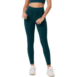 imageODODOS Womens Drawstring Tie Daily Leggings 25quot  28quot High Waist Workout Yoga PantsForest Teal