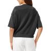 imageODODOS Modal Soft Short Sleeve TShirts for Women Oversized Crew Neck Tee Relaxed Pullover TopsBlack
